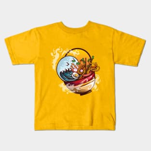 WAVE RAMEN HOT BOWL Kids T-Shirt